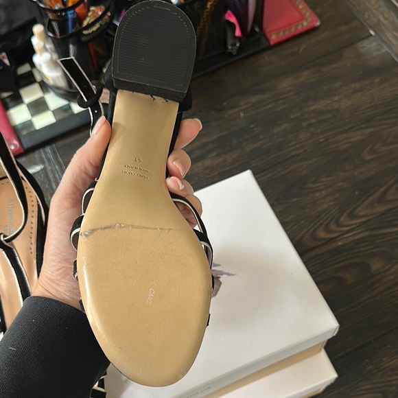 Miu Miu Black and White Strappy Heels - Picture 4 of 4